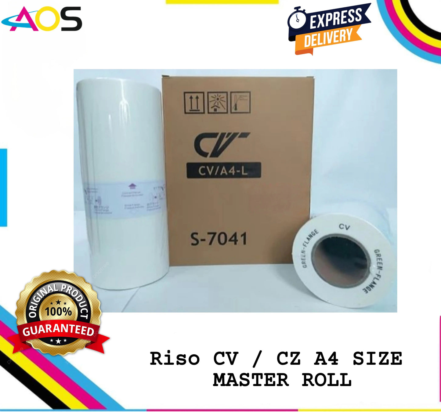 A4 master roll for riso cv cz 3230 ,pack of 2 Aos Cartridge