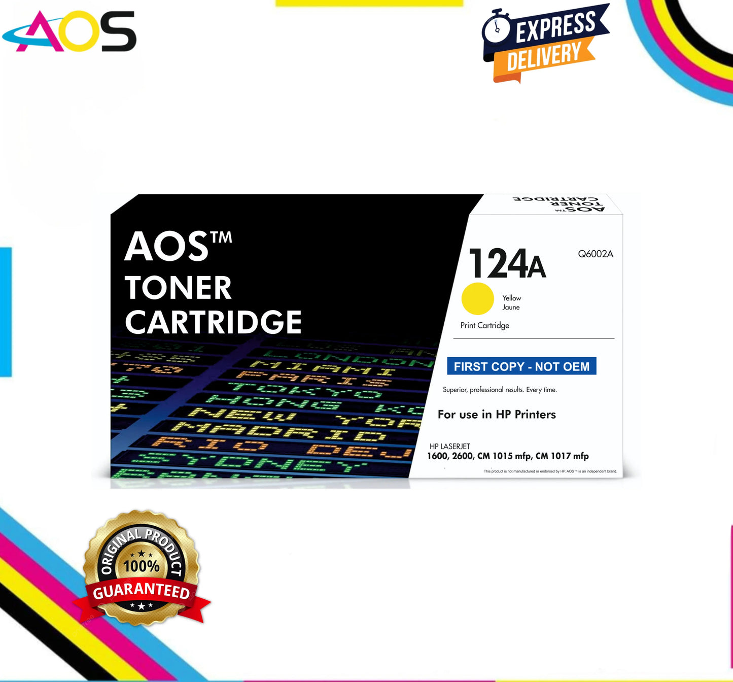 HP 124A Yellow Toner Cartridge
