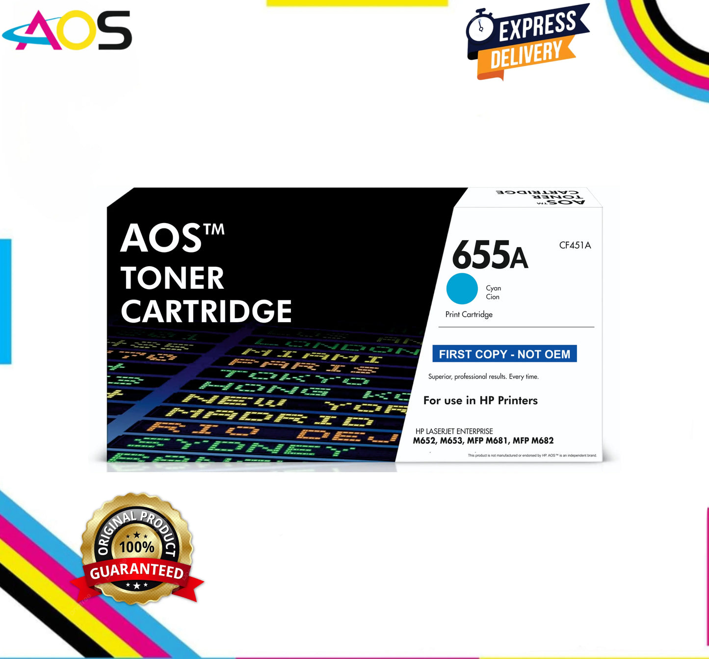 HP 655A Cyan Toner Cartridge