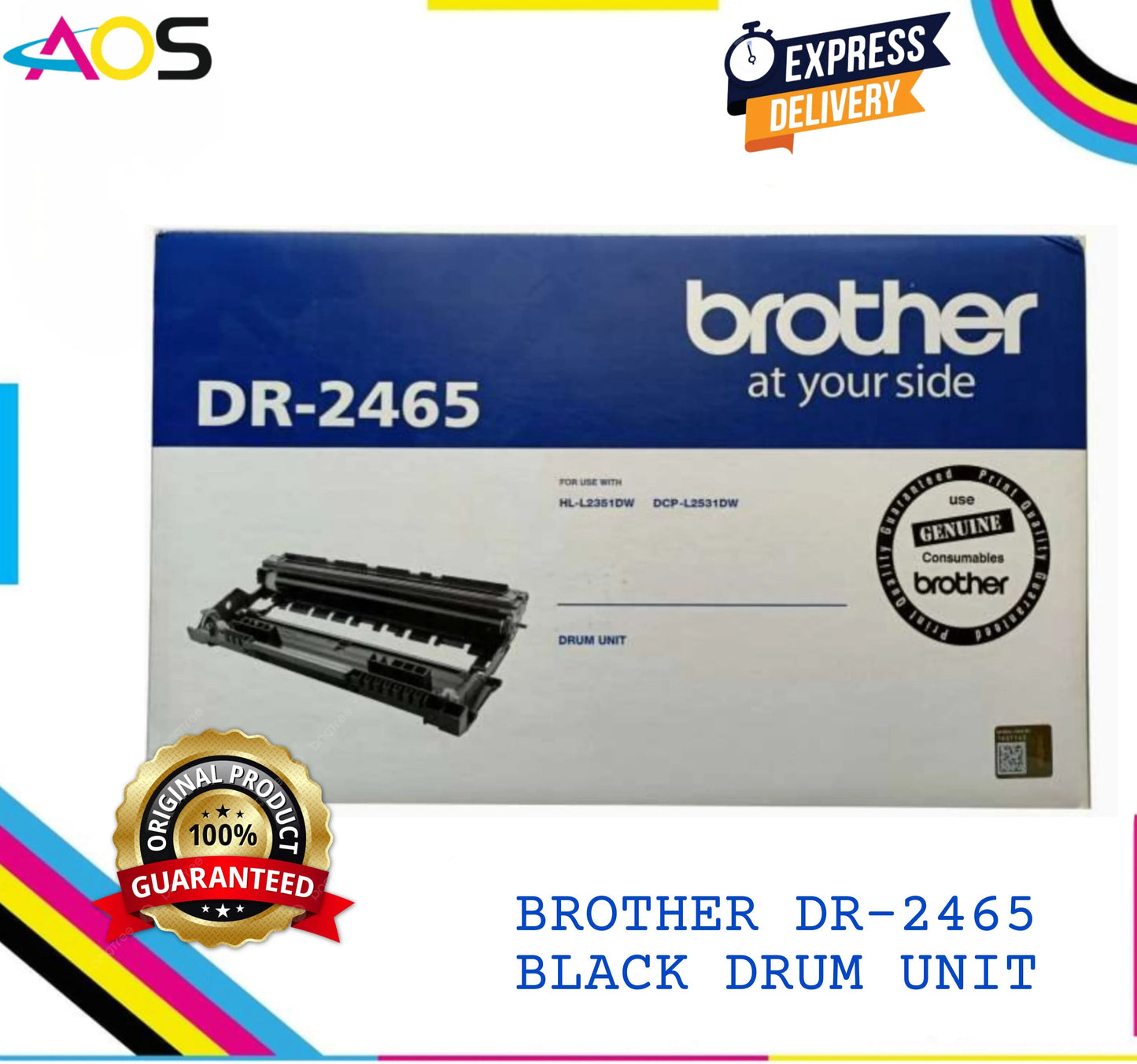 Brother DR-2465 drum unit black Aos Cartridge