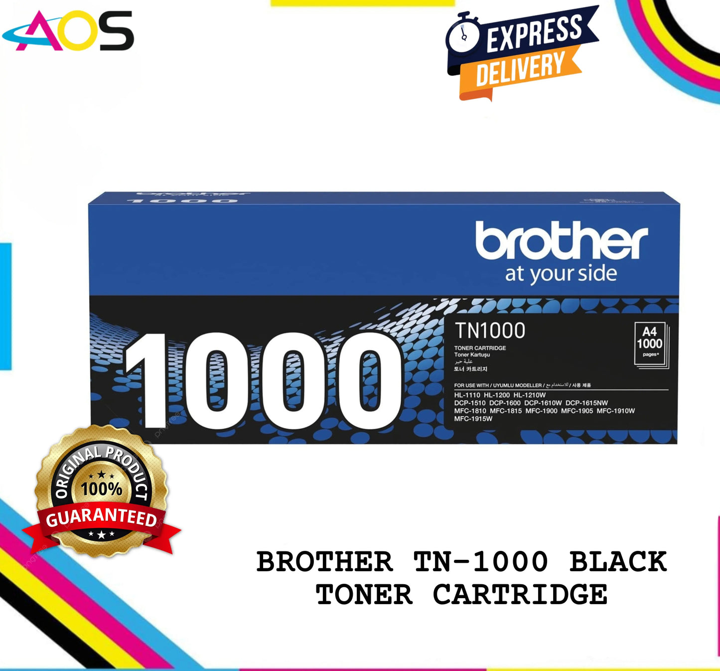 Brother TN 1000 Toner Cartridge , Black Aos Cartridge
