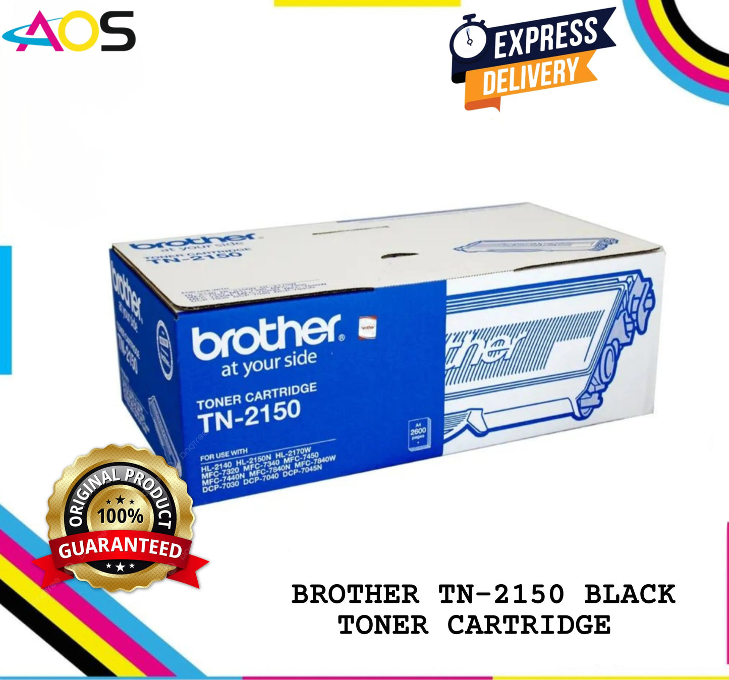 Brother TN 2150 Toner Cartridge , Black Aos Cartridge