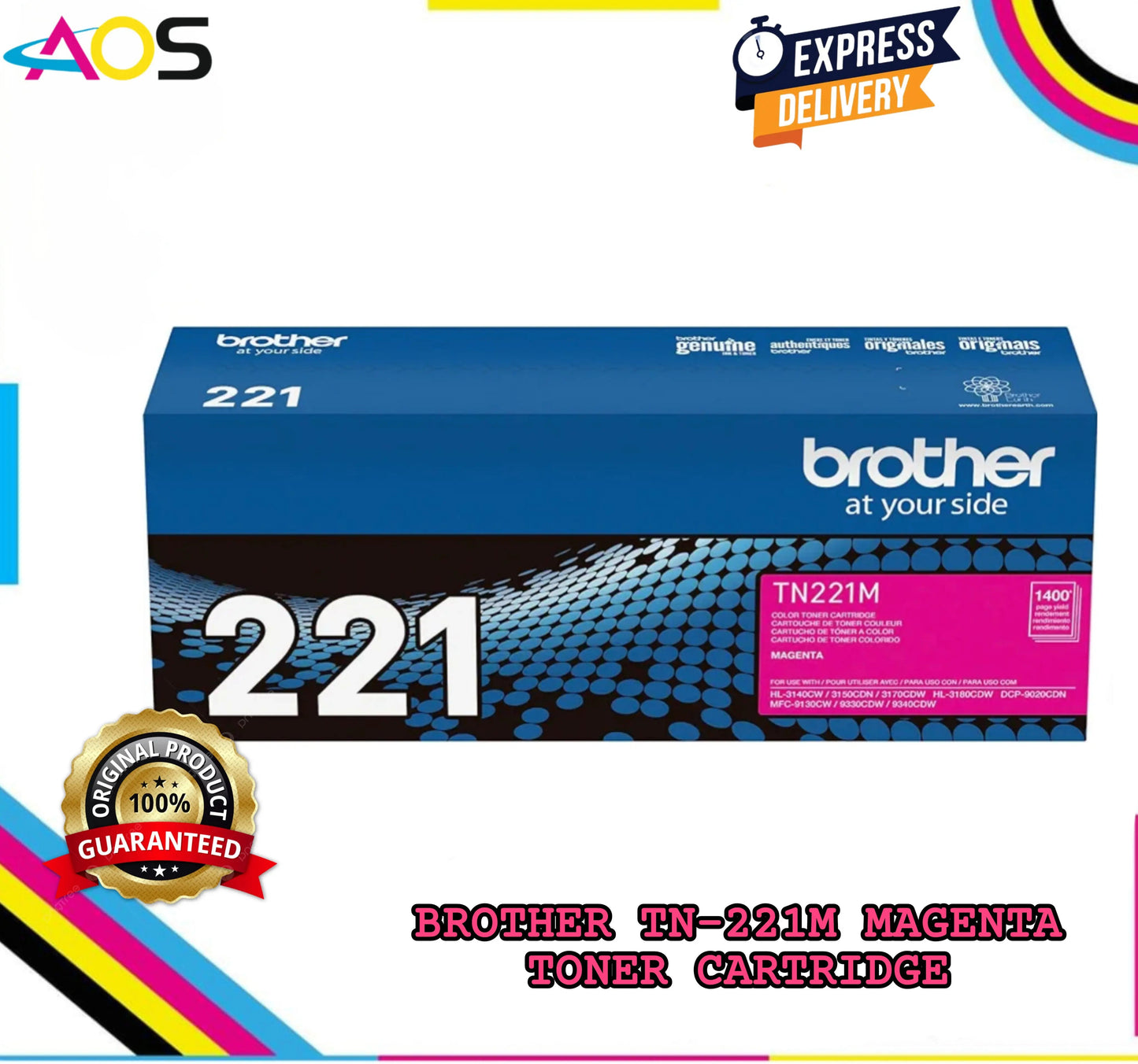 Brother TN 221 Toner cartridge , Magenta Aos Cartridge