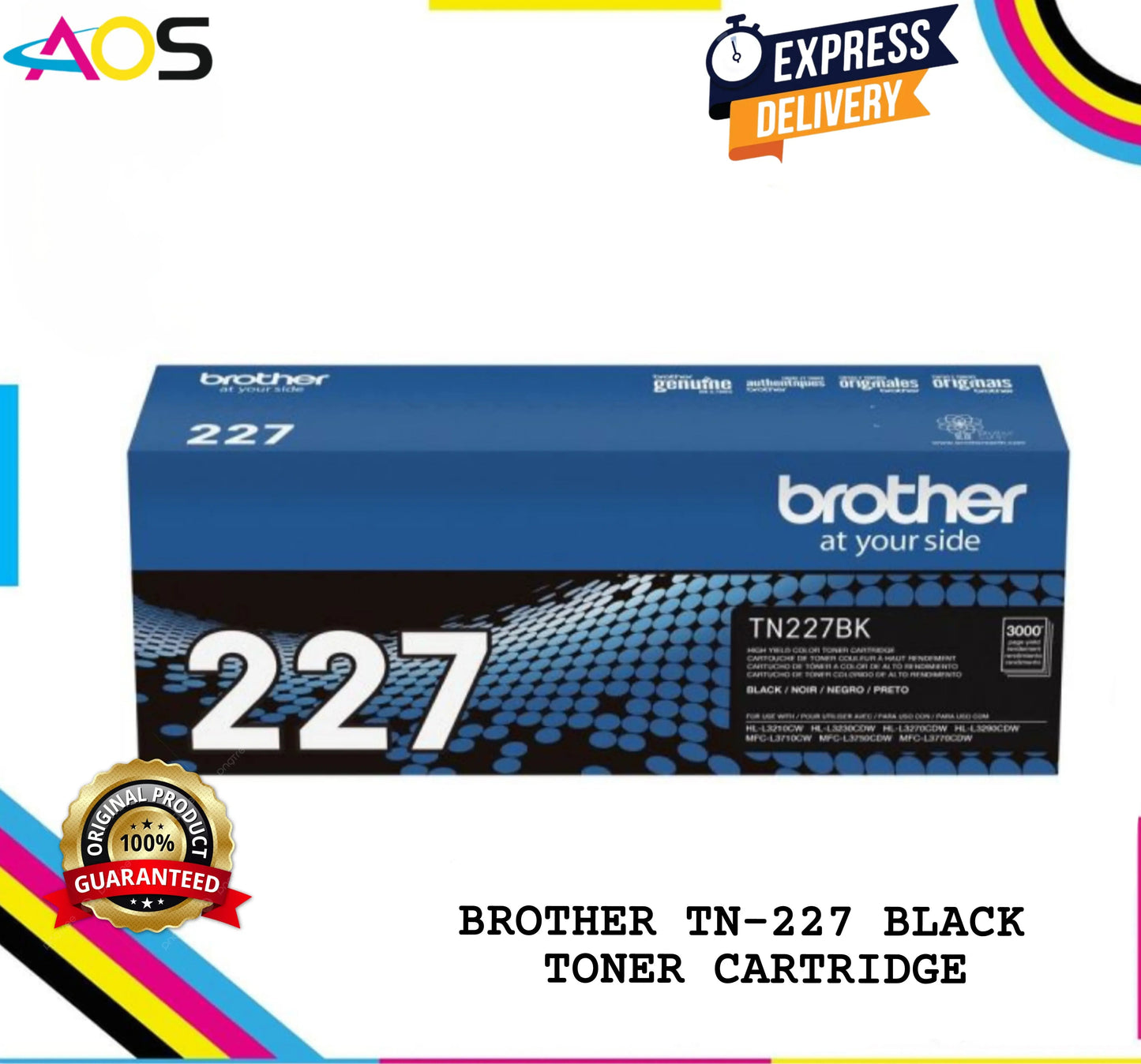Brother TN 227 Toner Cartridge ,Black Aos Cartridge