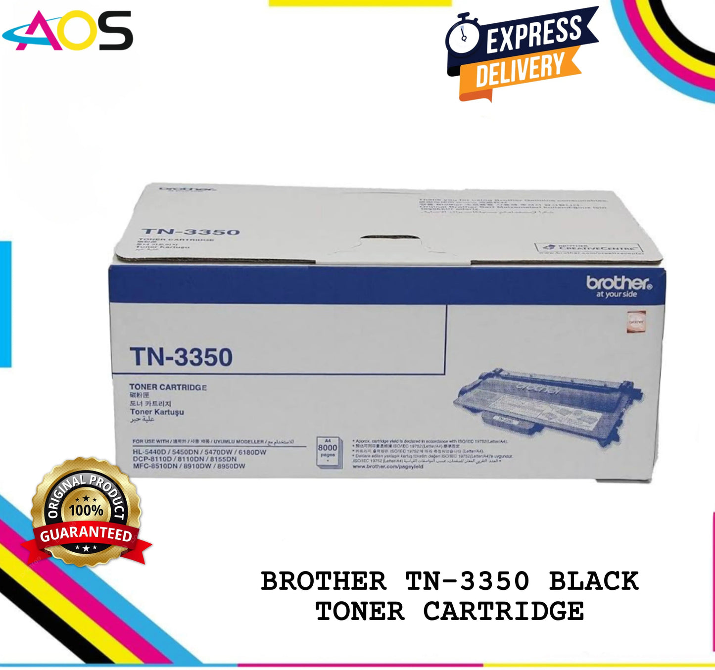 Brother TN 3350 Toner Cartridge , Black Aos Cartridge