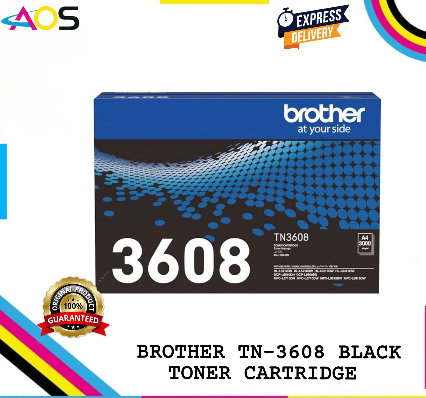 Brother TN 3608 Toner Cartridge Black Aos Cartridge