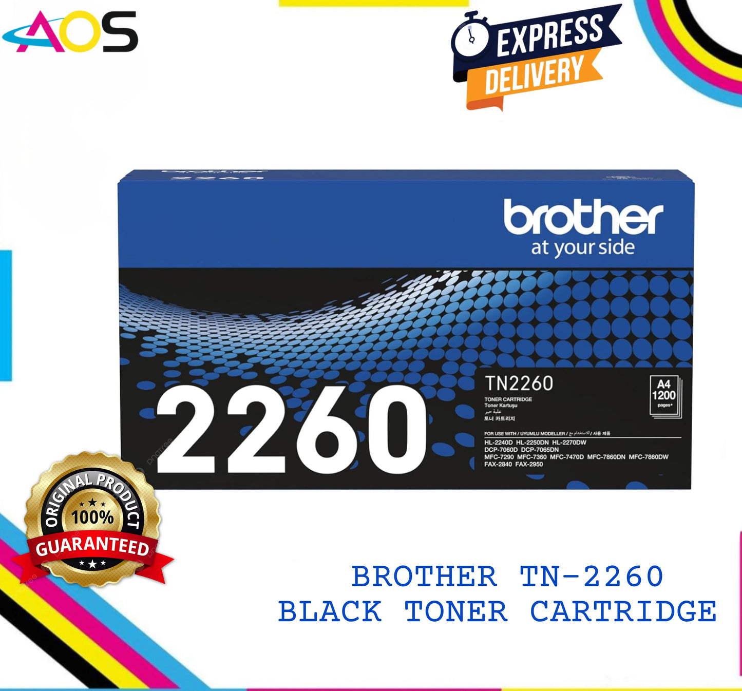 Brother Tn 2260 Toner Cartridge , Black Aos Cartridge