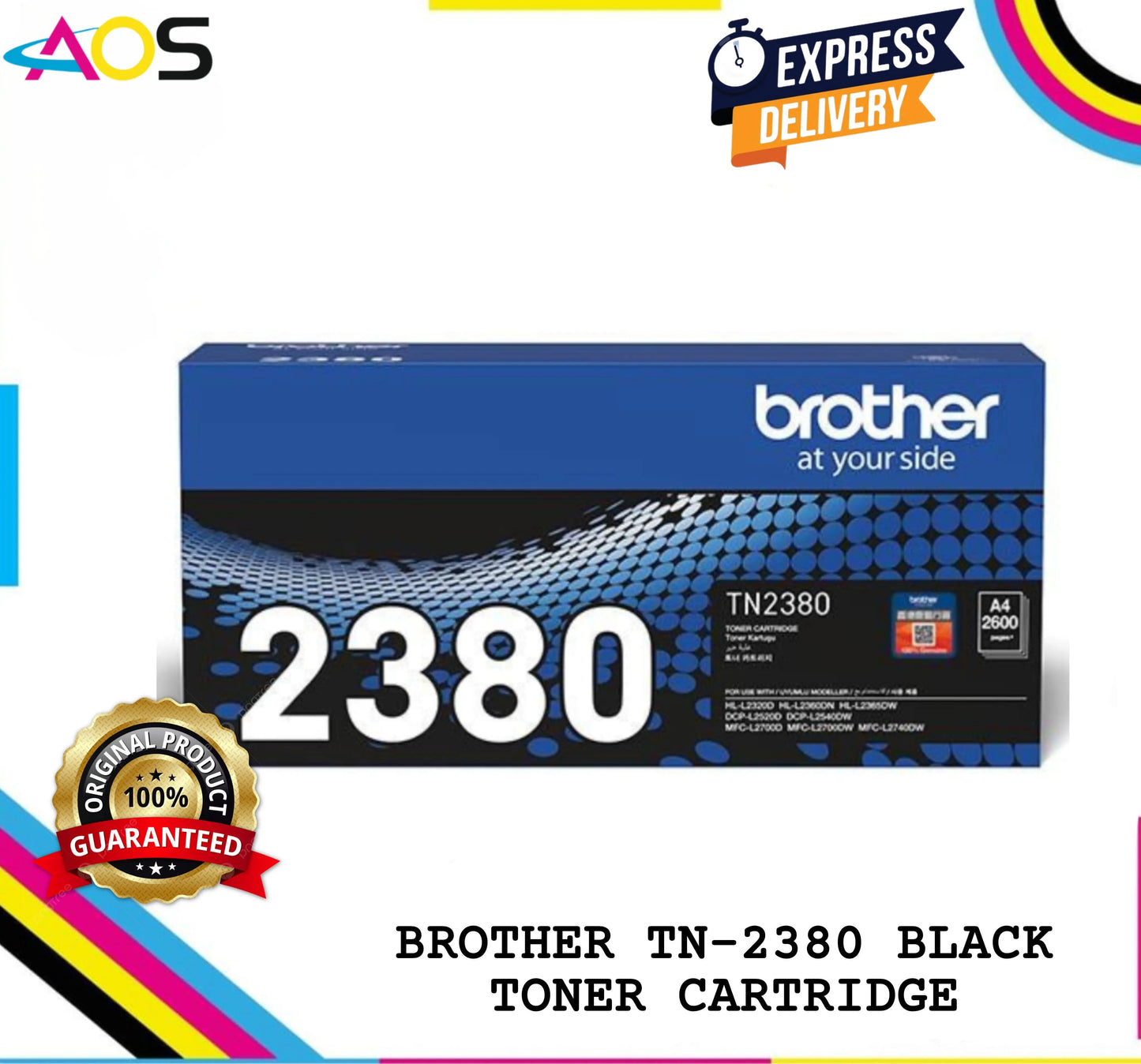 Brother Tn 2380 Toner Cartridge , Black Aos Cartridge
