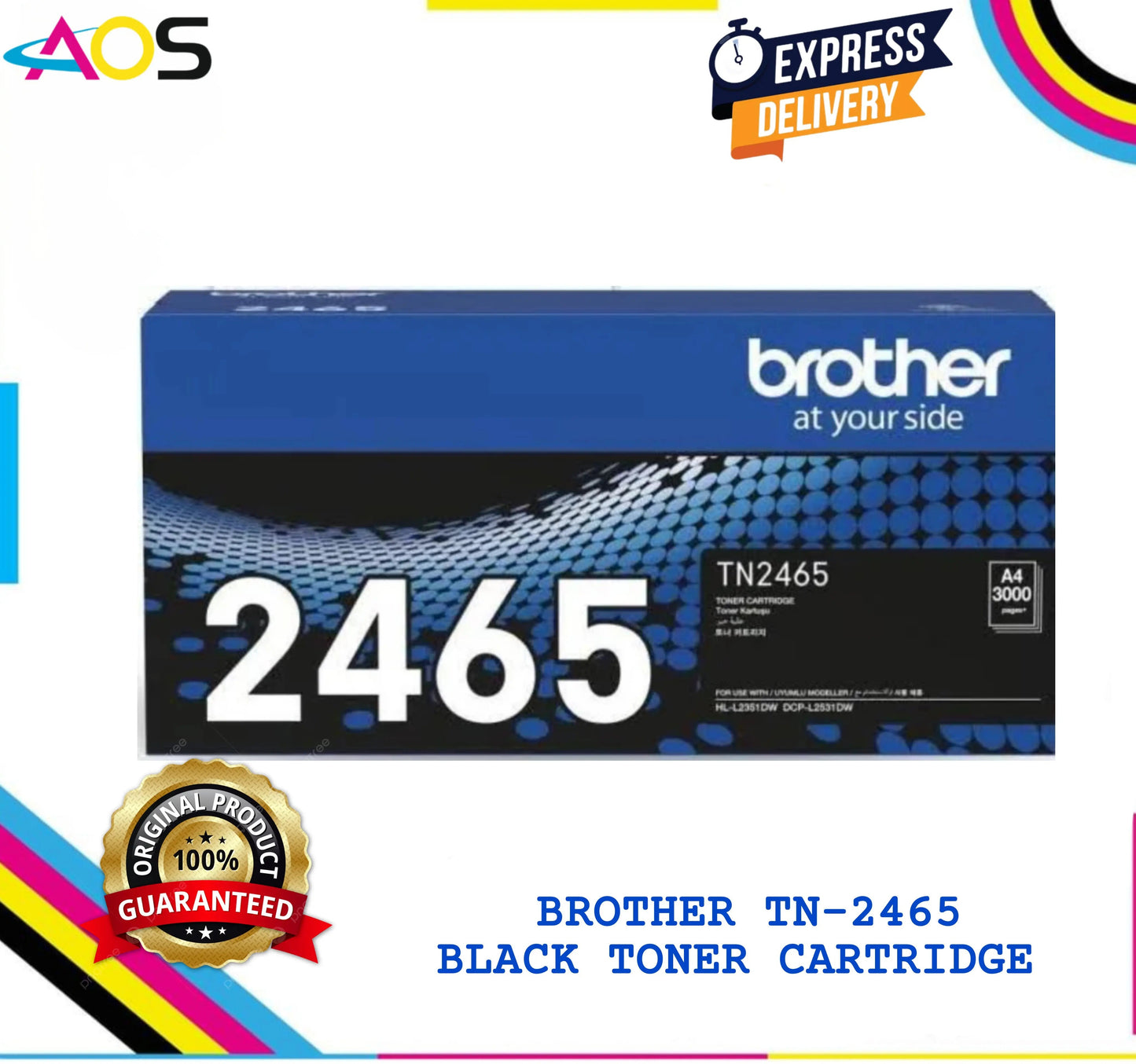 Brother Tn 2465 Toner Cartridge ,Black Aos Cartridge