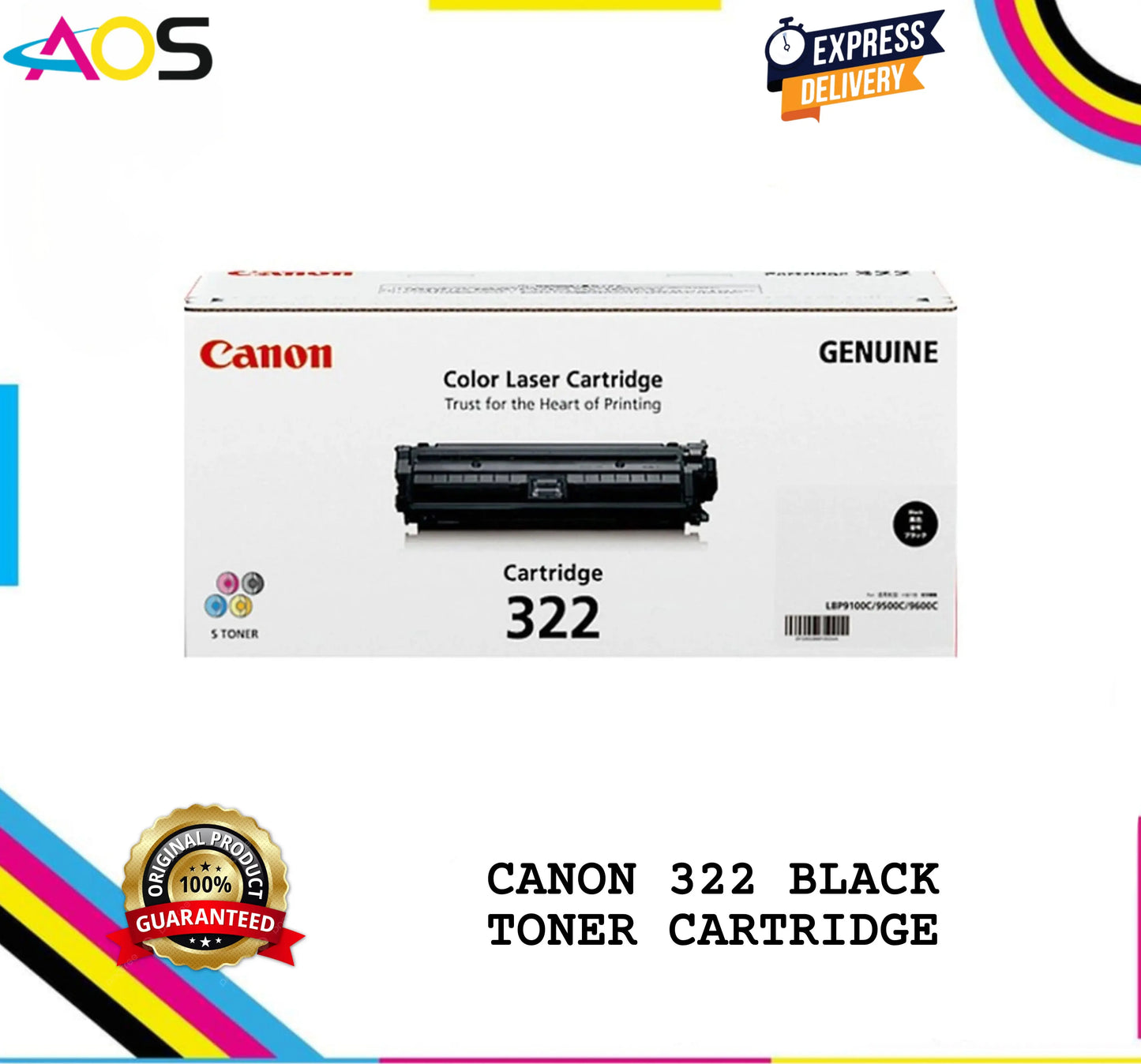 CANON 322 Black Toner Cartridge Aos Cartridge