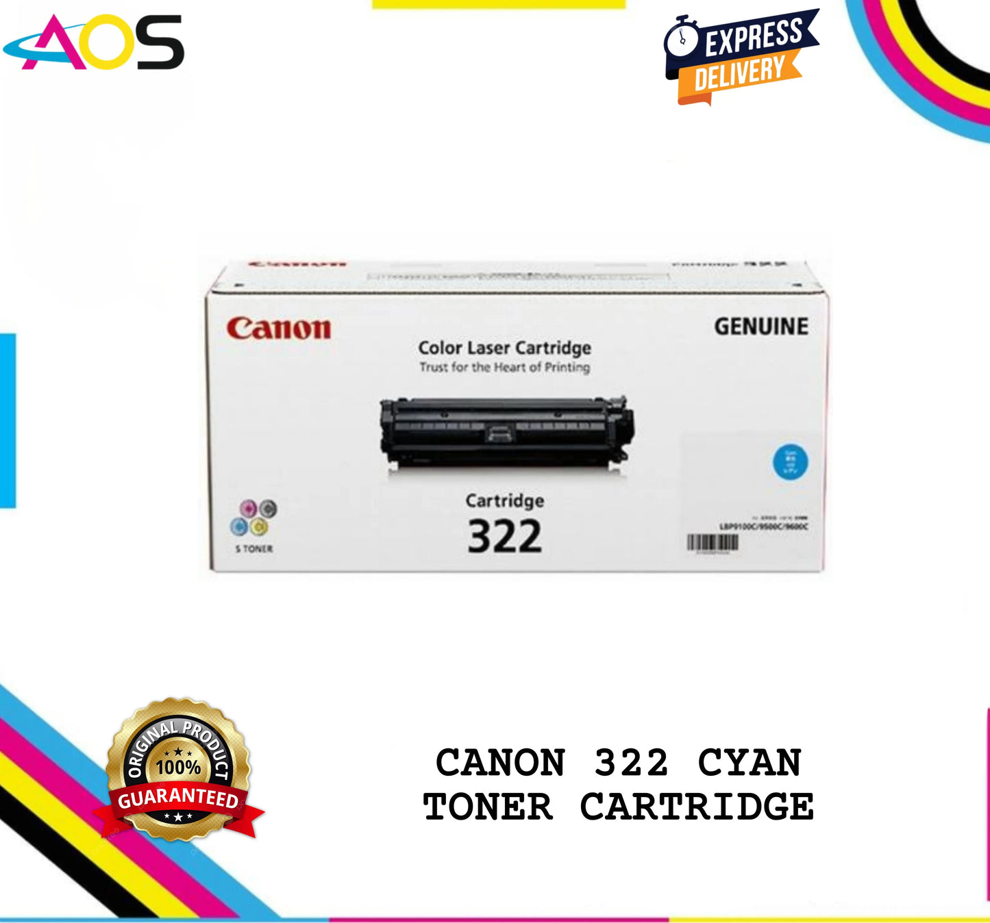 CANON 322 Cyan Toner Cartridge Aos Cartridge