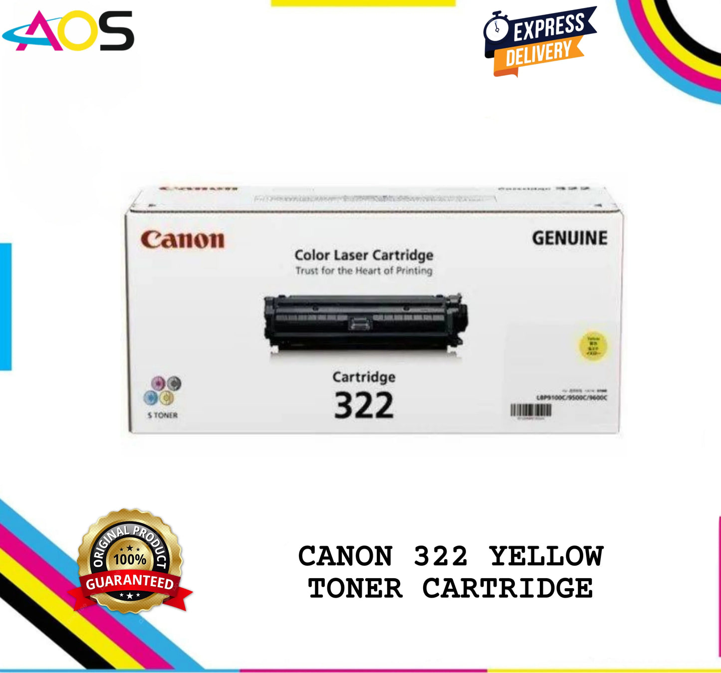 CANON 322 Yellow Toner Cartridge Aos Cartridge