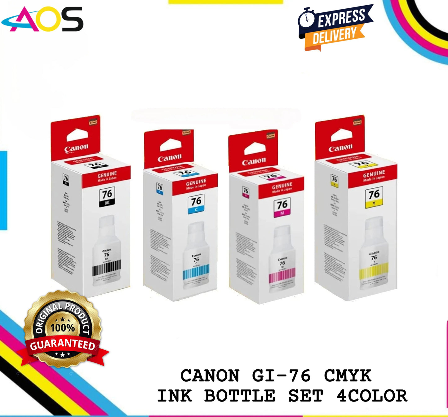 CANON GI-76 CMYK INK BOTTLE SET - AOS Cartridge