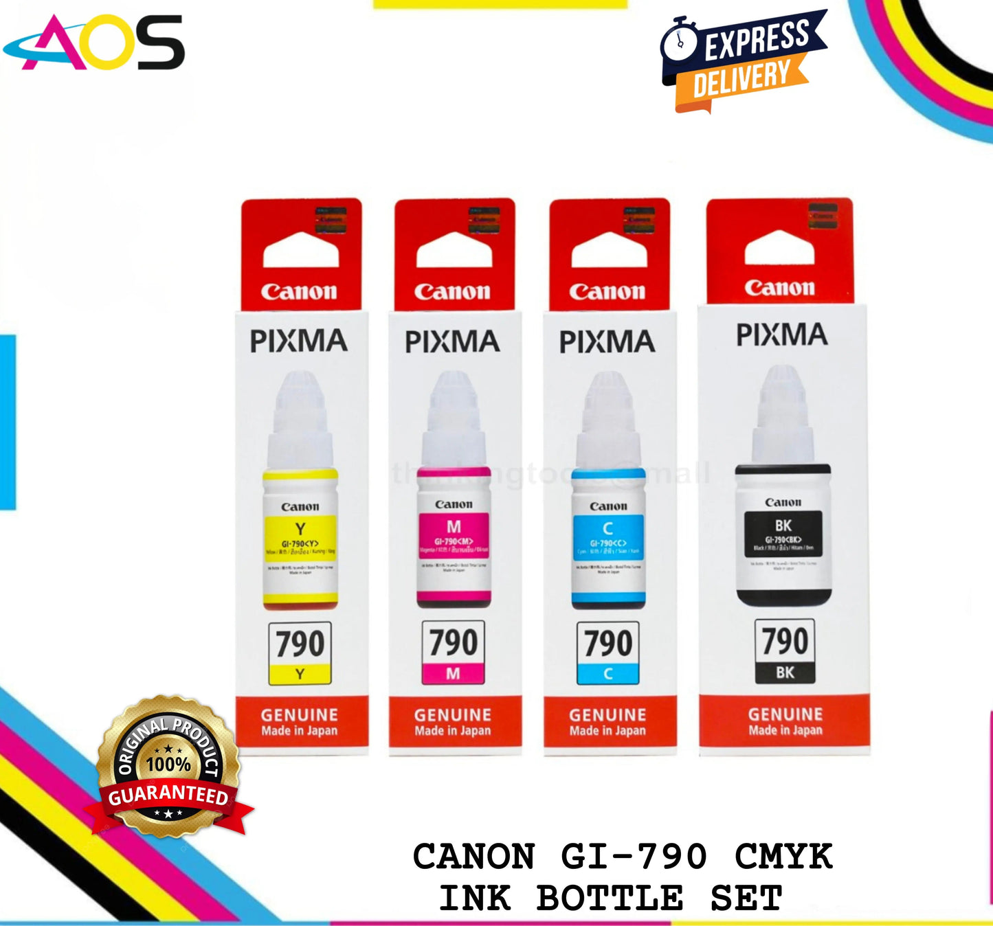 CANON GI-790 CMYK INK BOTTLE SET Aos Cartridge