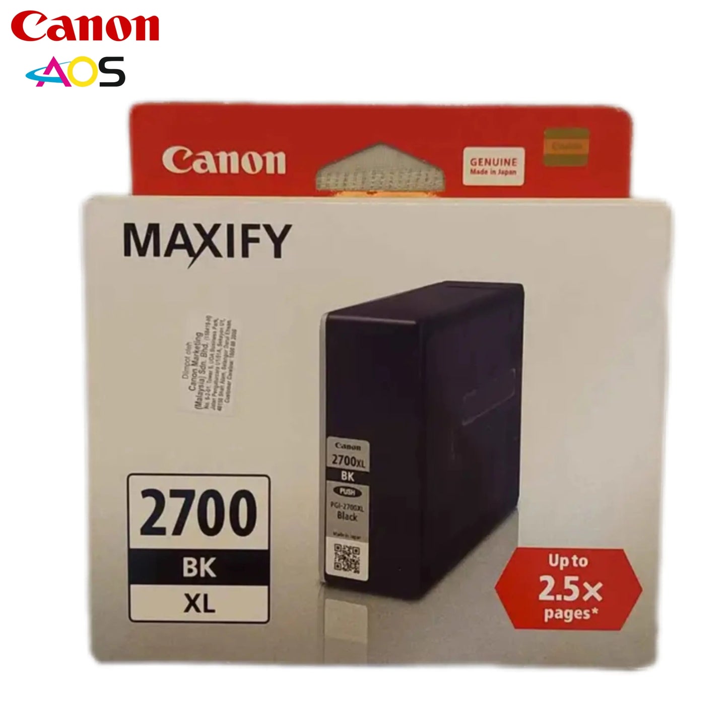 CANON Maxify PGI-2700xl Black Ink Cartridge (70.9ml) Aos Cartridge