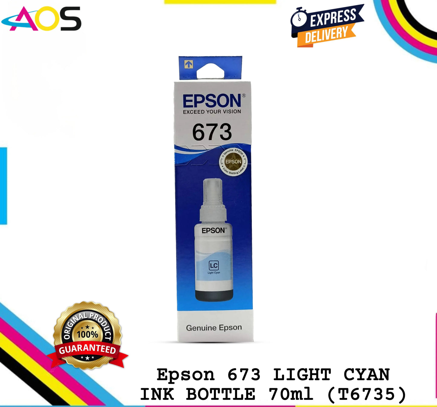 epson 673 ink bottle light cyan