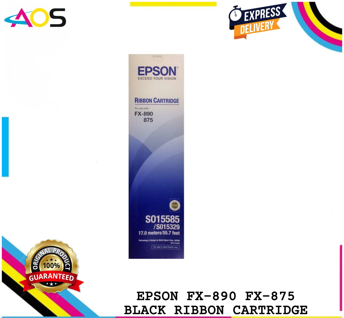 Epson FX-890 , FX-875 ribbon cartridge AOS Cartridge