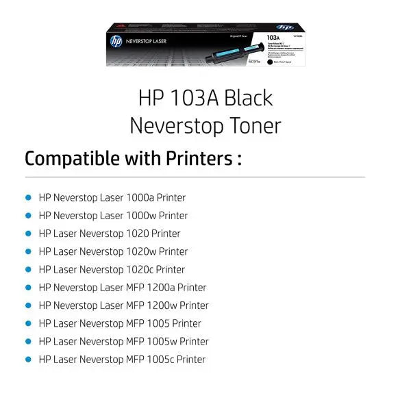 HP 103A Black Original Neverstop Laser Toner Reload kit (W1103A) Aos Cartridge