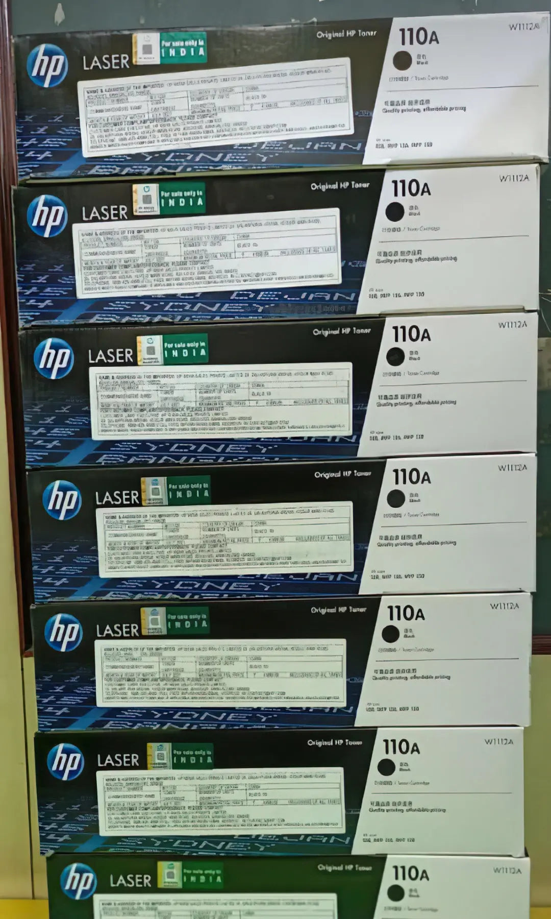 HP 110A Black Original Laserjet Toner Cartridge (W1112A) Aos Cartridge