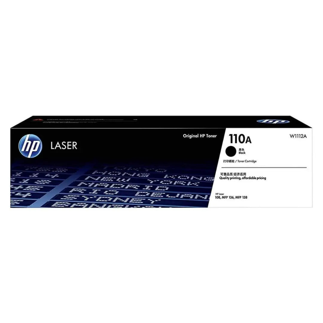 HP 110A Black Original Laserjet Toner Cartridge (W1112A) Aos Cartridge