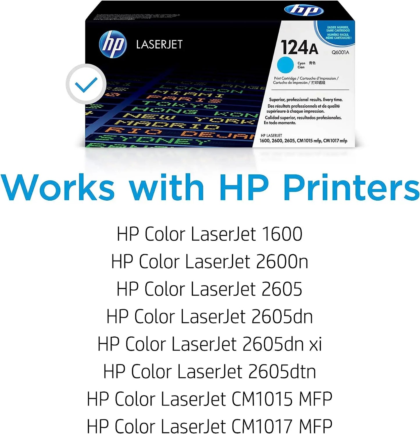 HP 124A Cyan Laserjet Toner Cartridge (Q6001A) Aos Cartridge