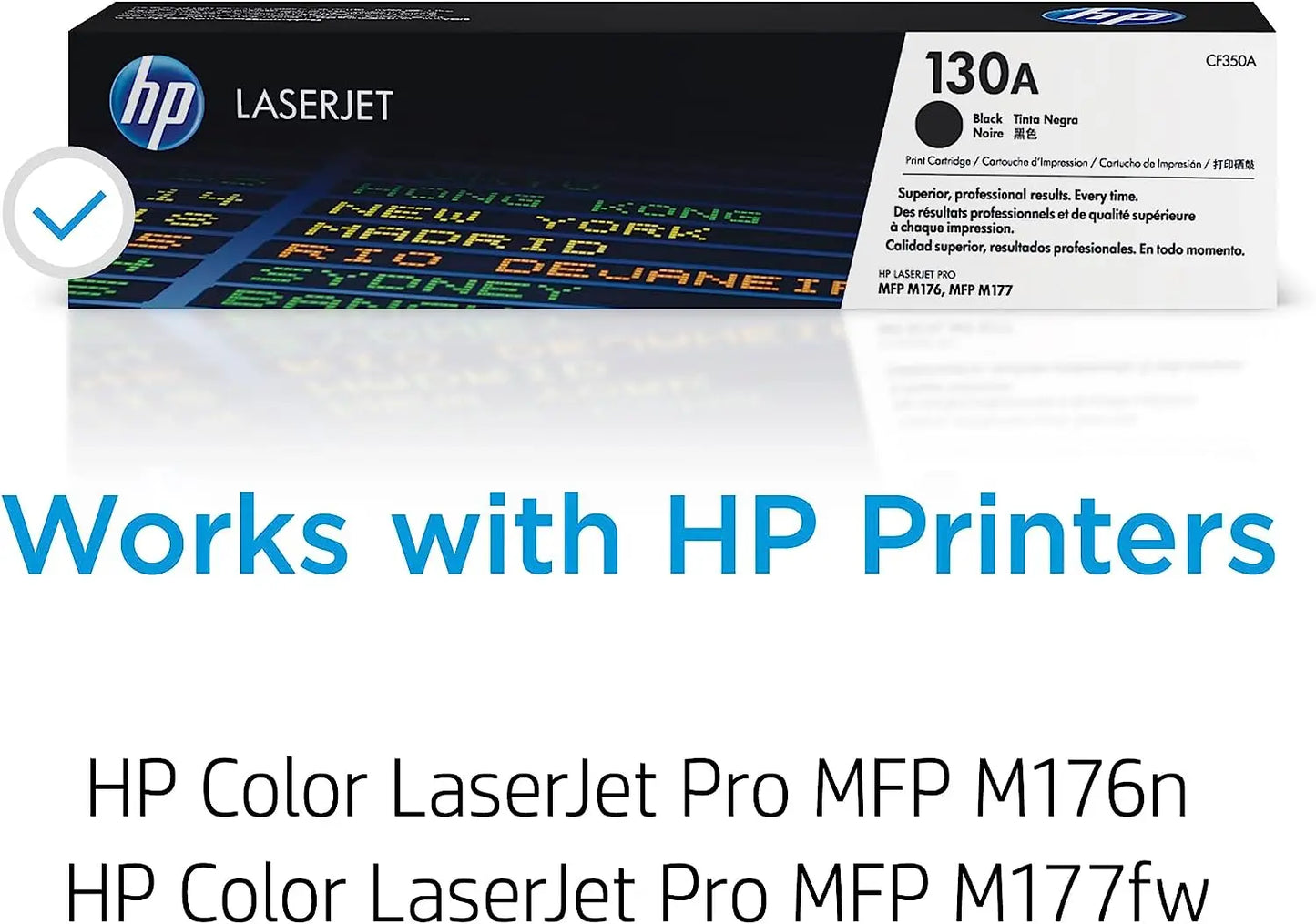 HP 130A Black Original Laserjet Toner Cartridge (CF350A) Aos Cartridge
