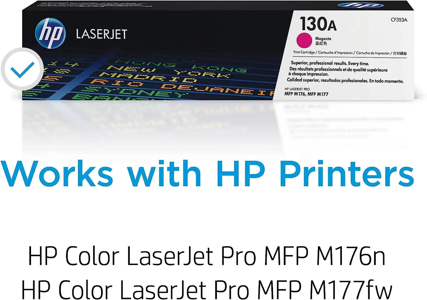 HP 130A Magenta Original Laserjet Toner Cartridge (CF353A) AOS Cartridge