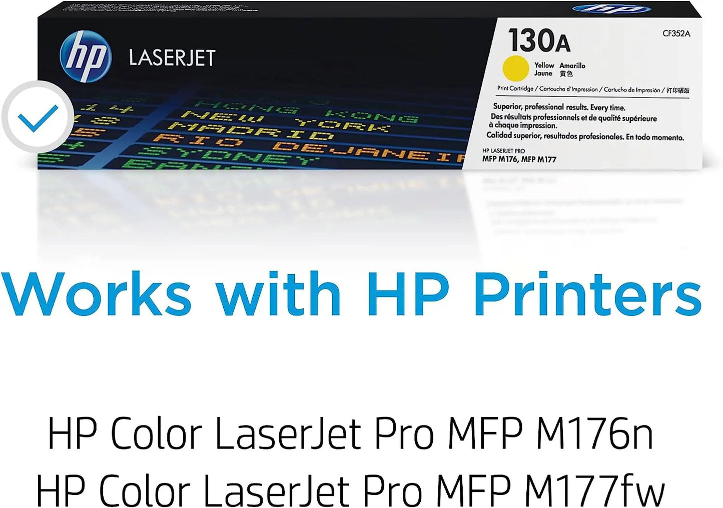 HP 130A Yellow Original Laserjet Toner Cartridge (CF352A) AOS Cartridge