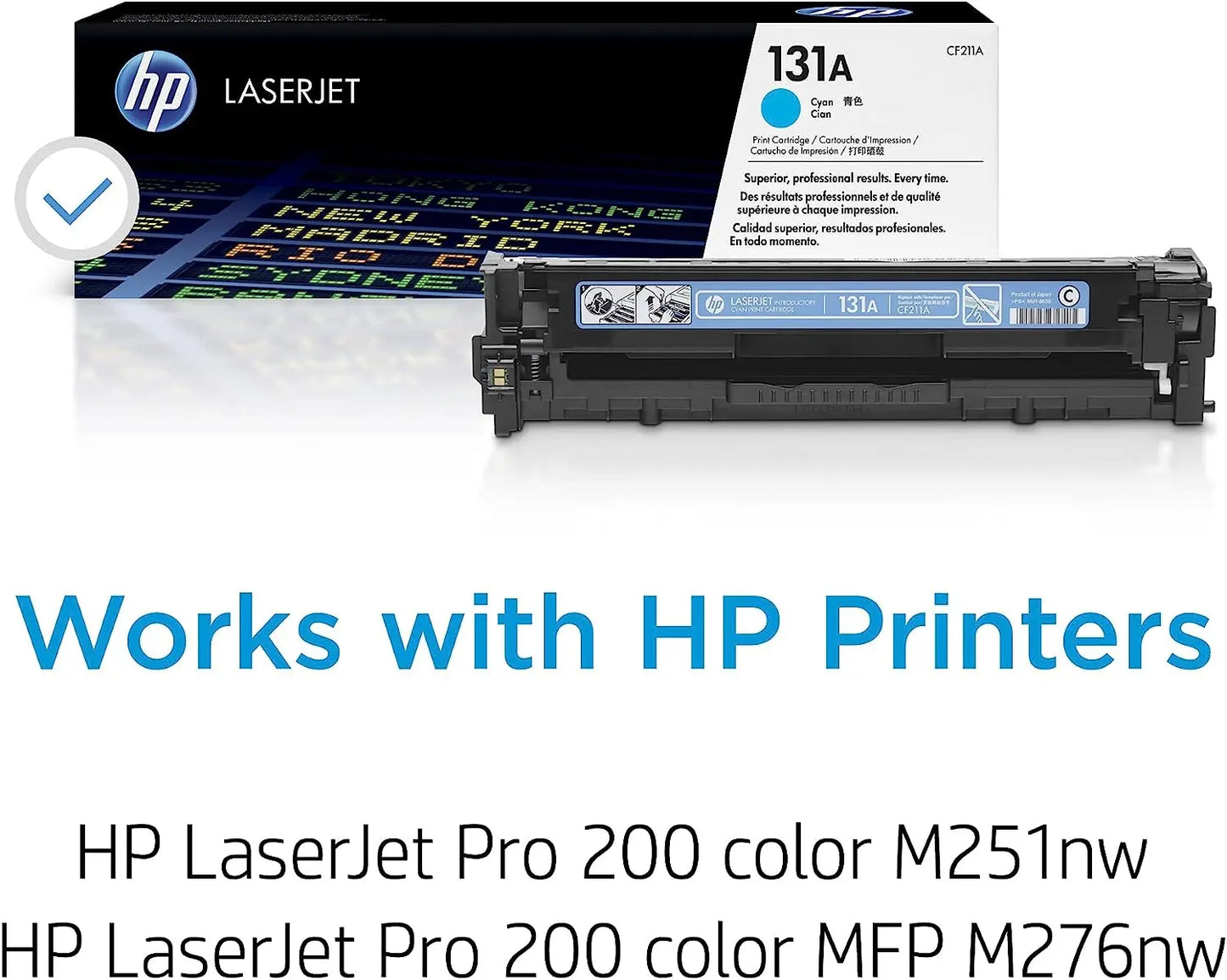 HP 131A Cyan Original Laserjet Toner Cartridge (CF211A) Aos Cartridge