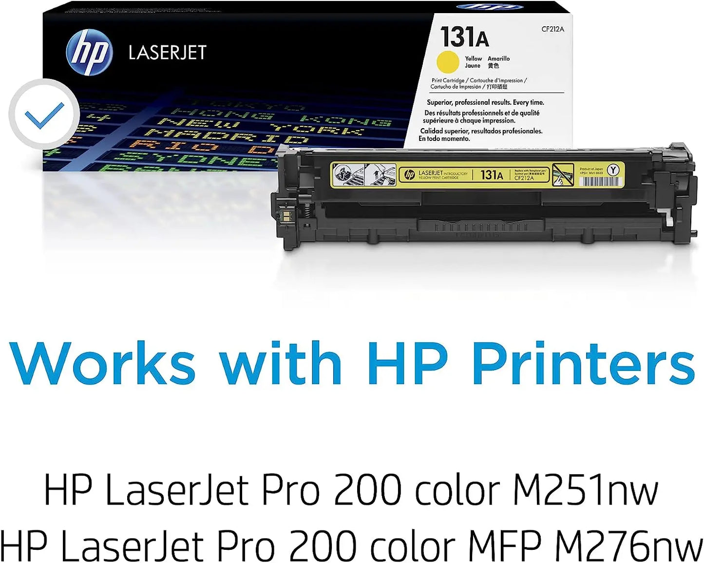 HP 131A Yellow Original Laserjet Toner Cartridge (CF212A) Aos Cartridge