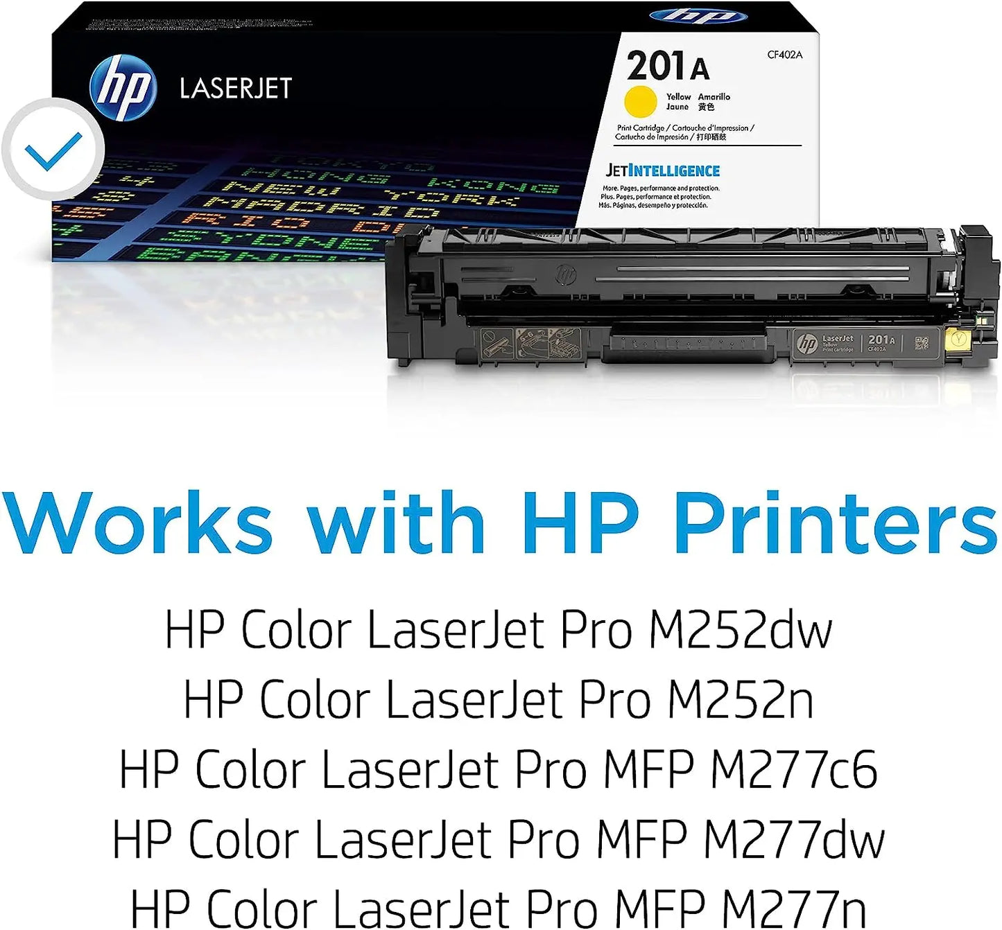 HP 201A Yellow Original Laserjet Toner Cartridge (CF402A) Aos Cartridge
