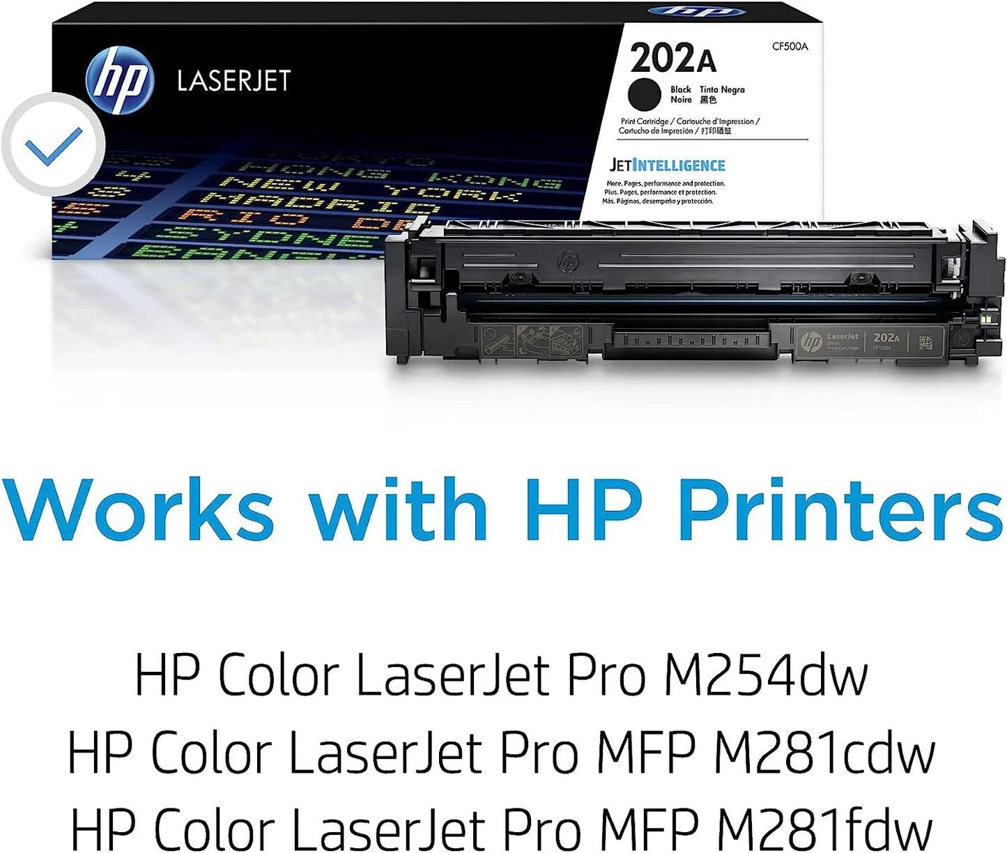 HP 202A Black Original Laserjet Toner Cartridge (CF500A) Aos Cartridge