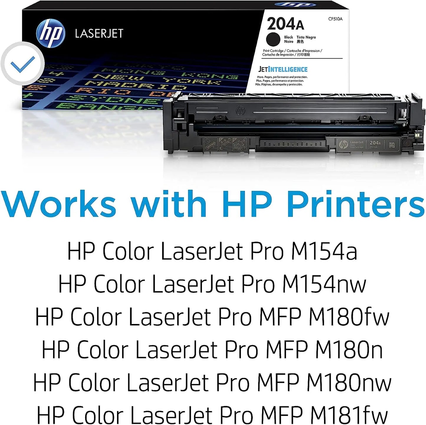 HP 204A Black Original Laserjet Toner Cartridge (CF510A) Aos Cartridge