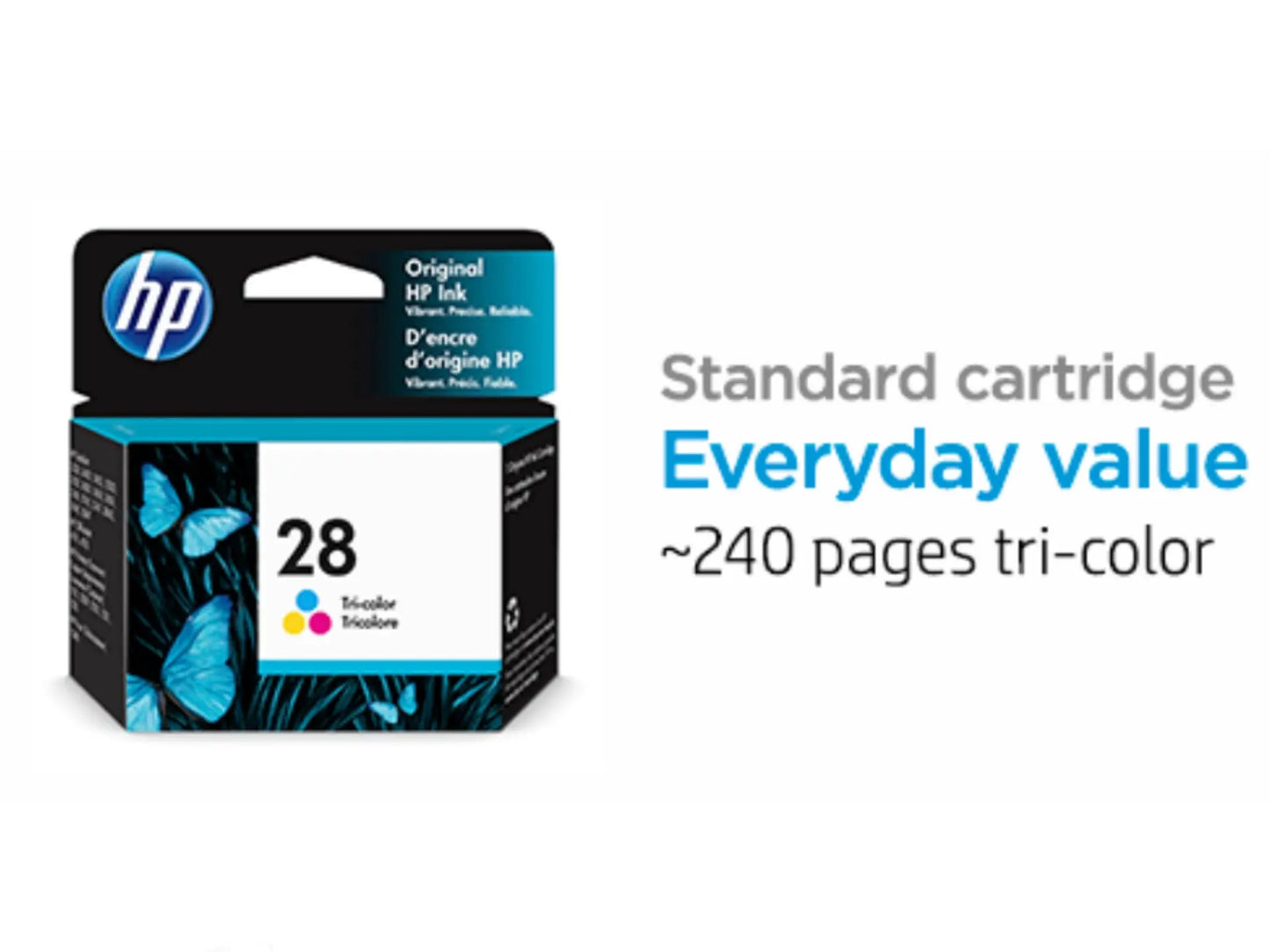 HP 28 Tri-Color Original Ink Cartridge, C8728AA - Rs.1225 Aos Cartridge