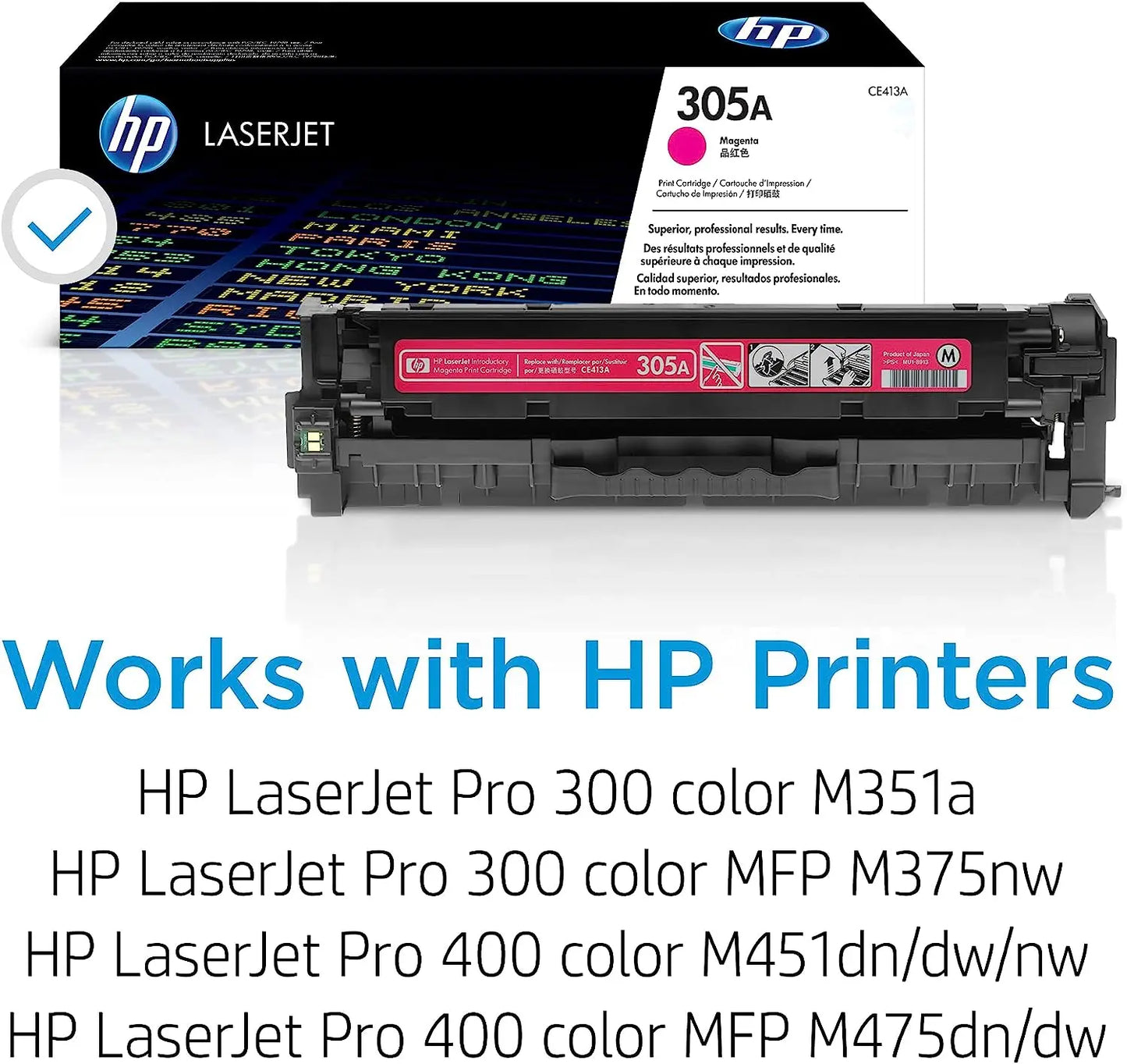 HP 305A Magenta Original Laserjet Toner Cartridge (CE413A) Aos Cartridge