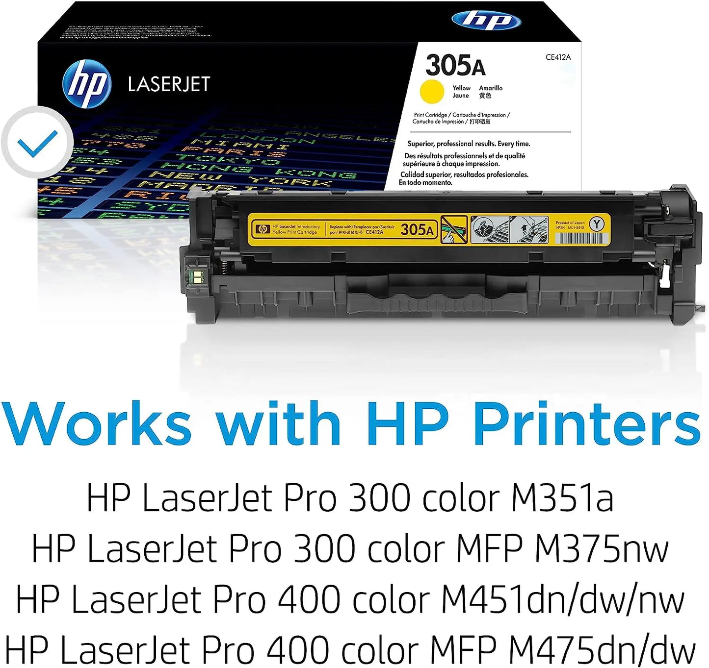 HP 305A Yellow Original LaserJet Toner Cartridge (CE411A) AOS Cartridge