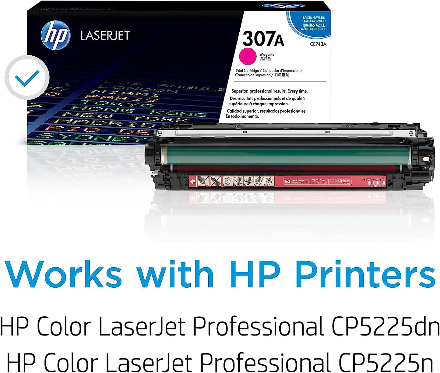 HP 307A Magenta Original Laserjet Toner Cartridge (CE743A) Aos Cartridge