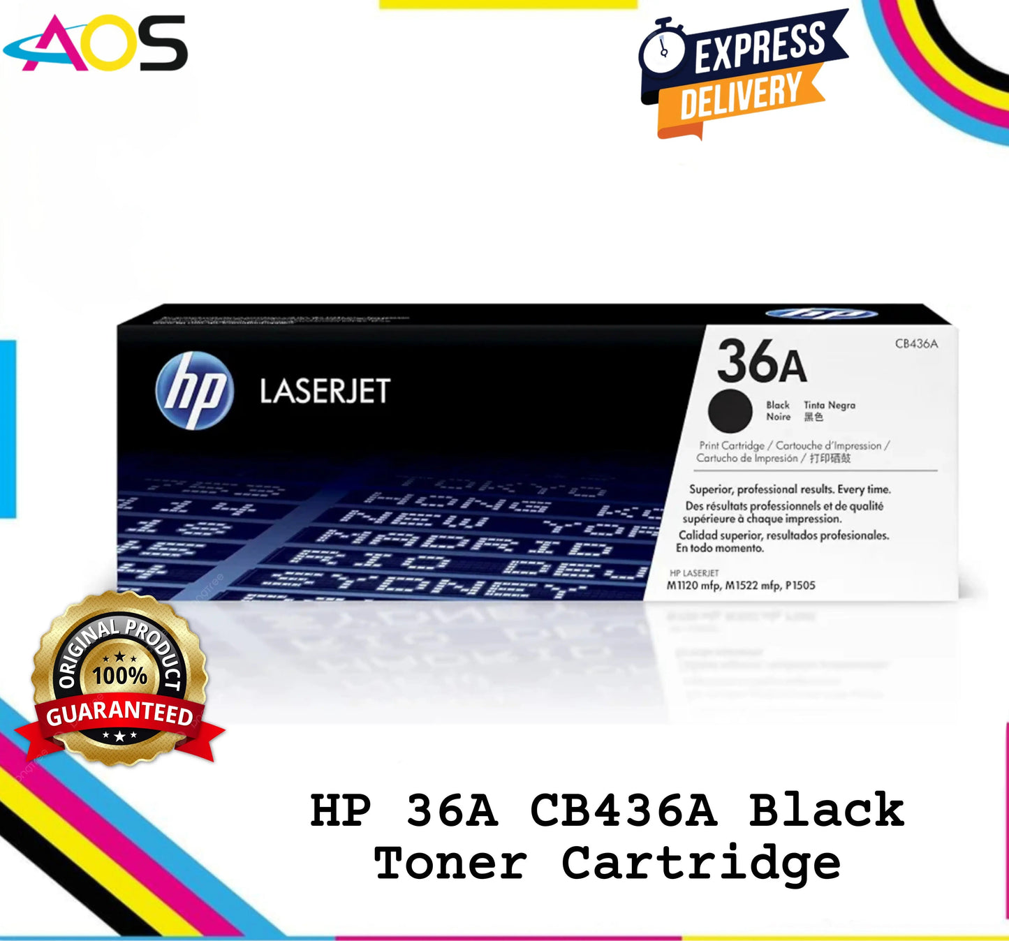 HP 36A LaserJet Toner Cartridge Aos Cartridge
