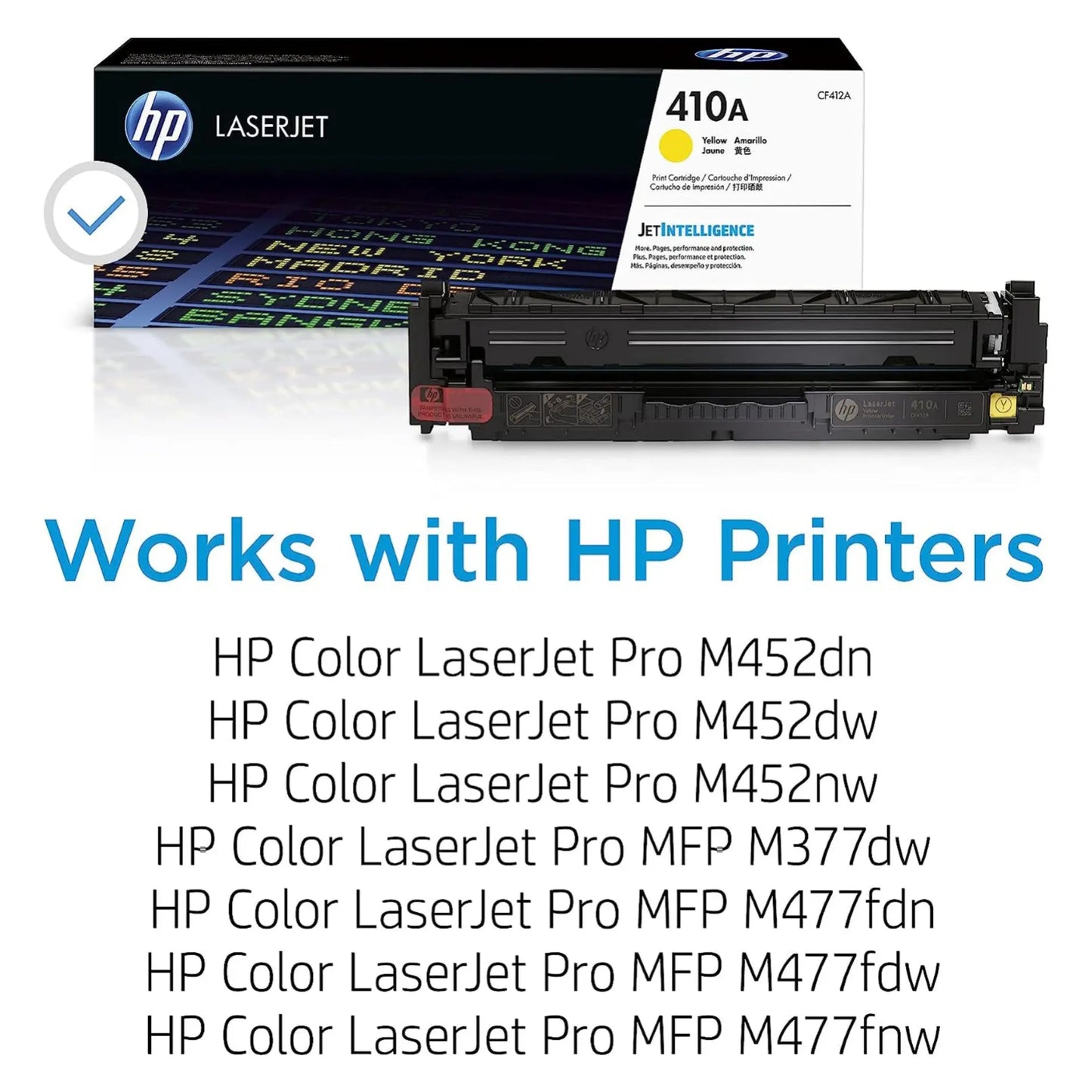 HP 410A Yellow Original Laserjet Toner Cartridge (CF412A) Aos Cartridge