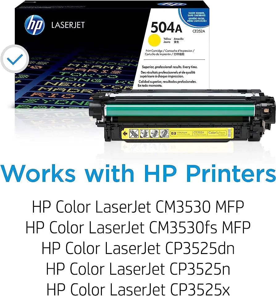 HP 504A Yellow Original Laserjet Toner Cartridge (CE252A) AOS Cartridge