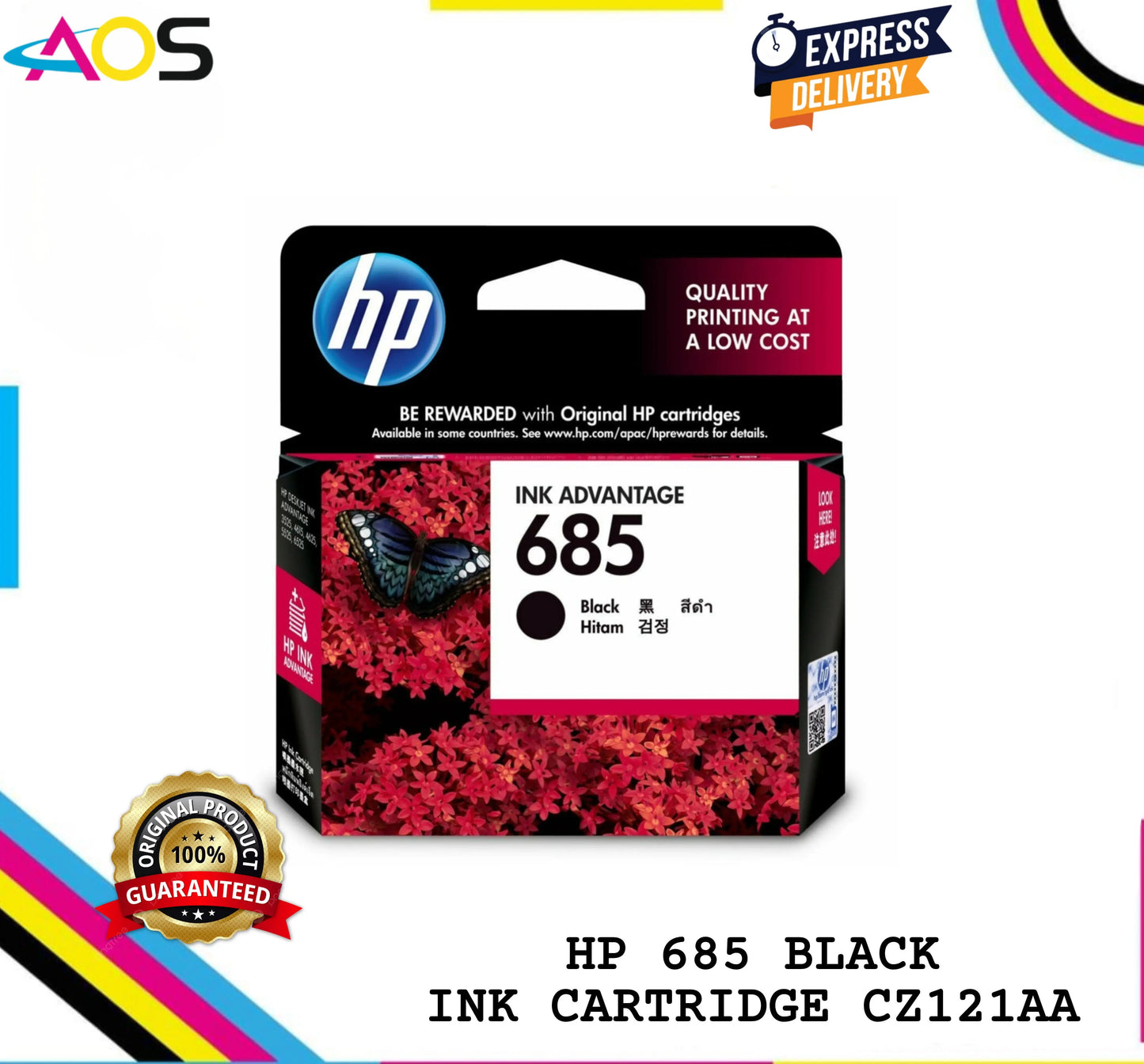 Hp 685 black ink cartridge