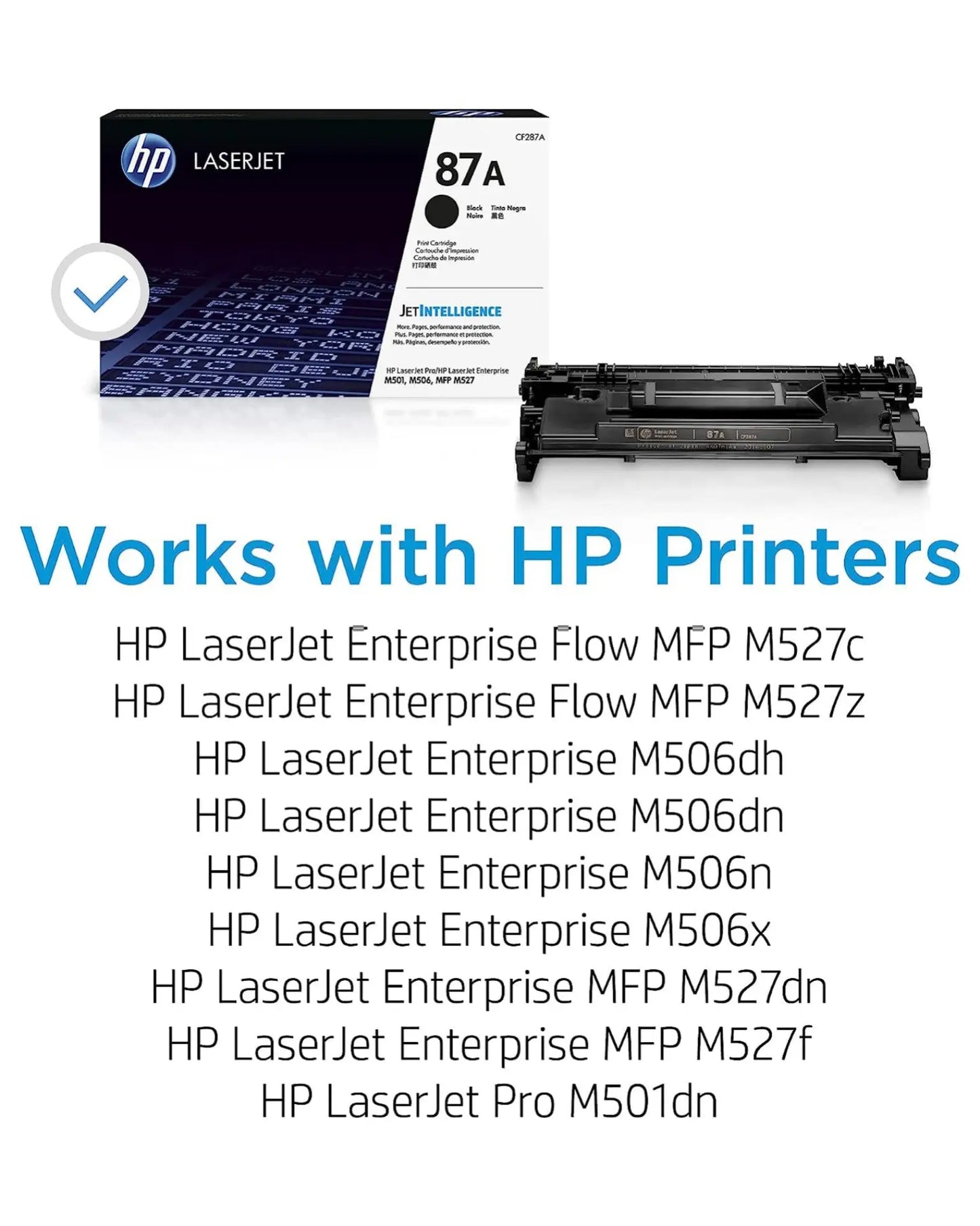 HP 87A Black Original Laserjet Toner Cartridge (CF287A) Aos Cartridge