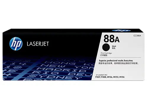 HP 88A Black Original LaserJet Toner Cartridge (CC388A) Aos Cartridge