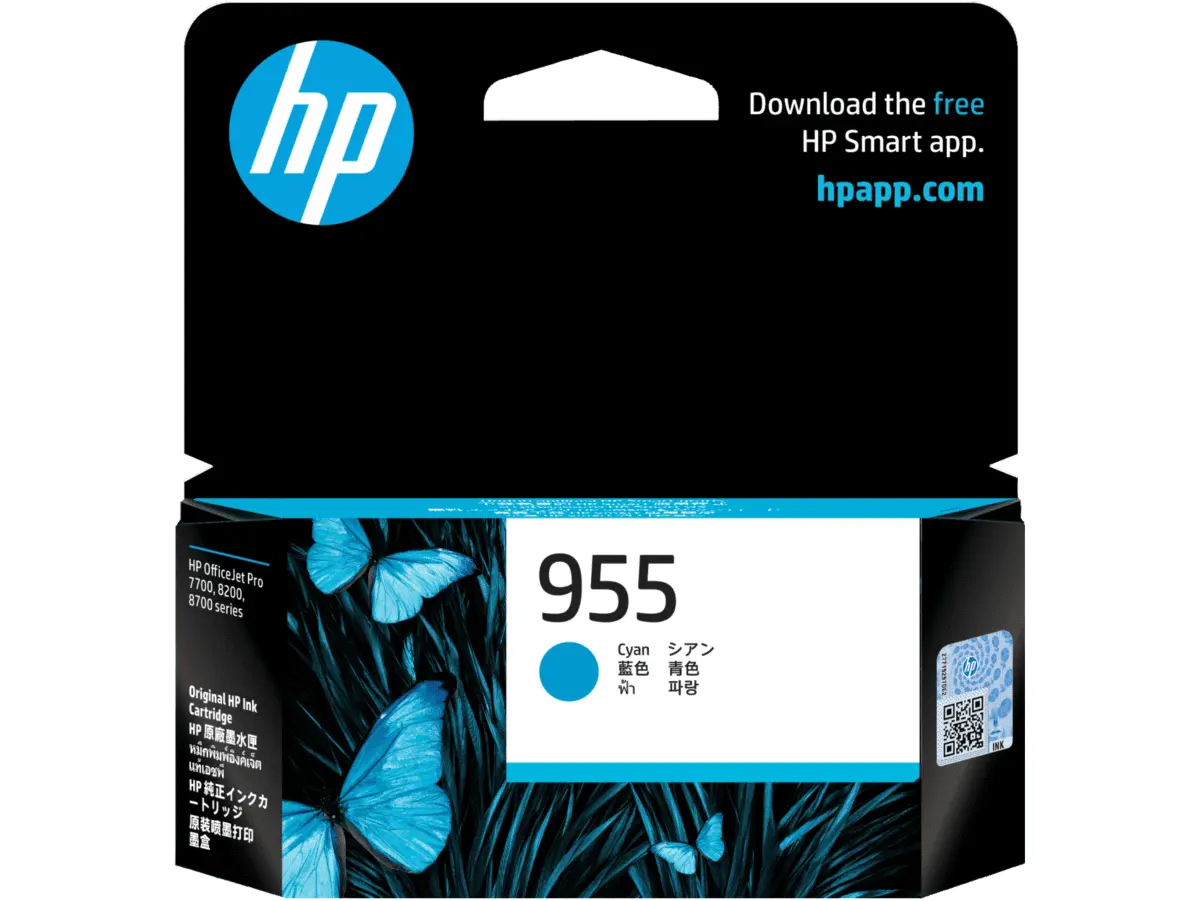 HP 955 Cyan Ink Cartridge Aos Cartridge