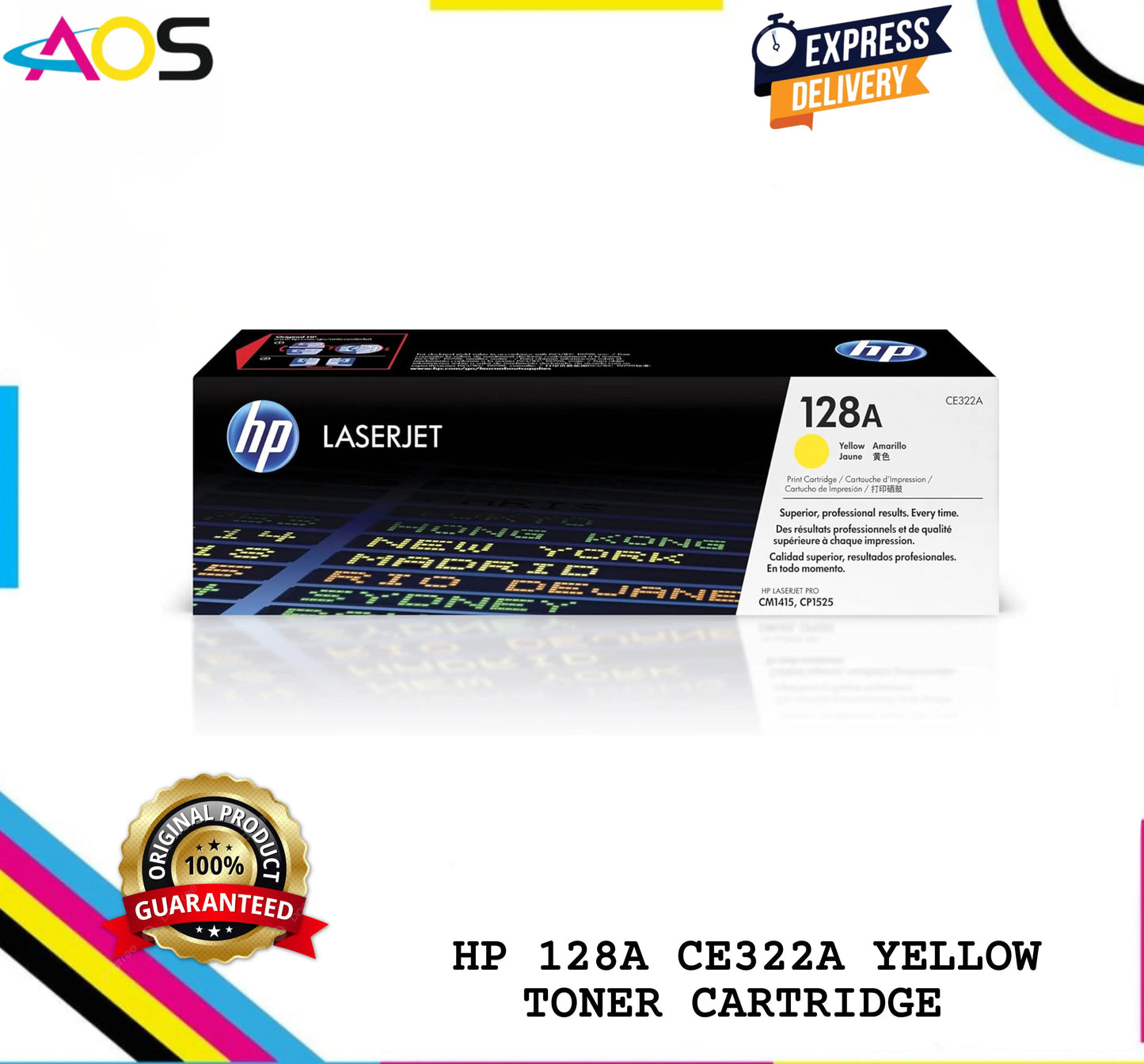 hp 128a yellow toner cartridge