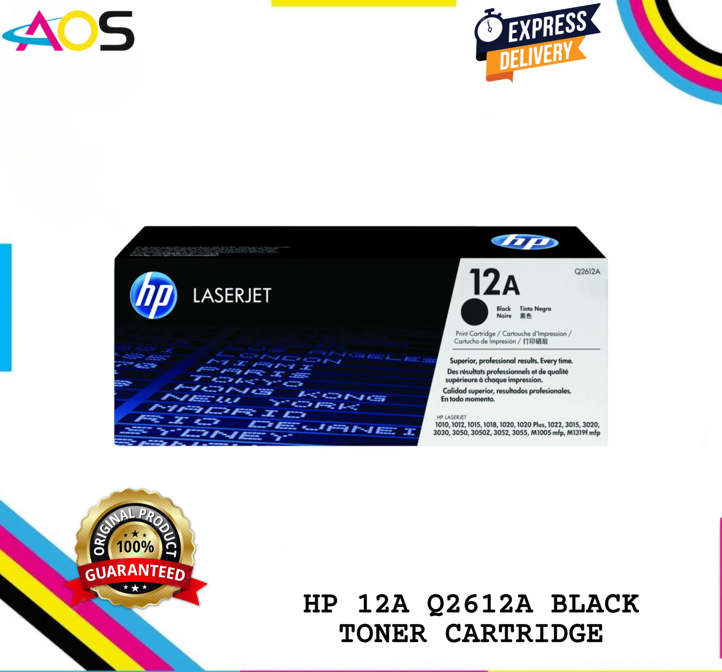 hp 12a black toner cartridge