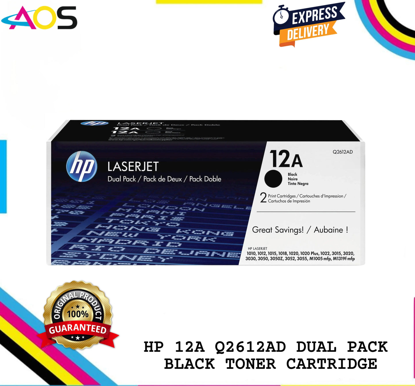 hp 12a dual pack toner cartridge q2612ad