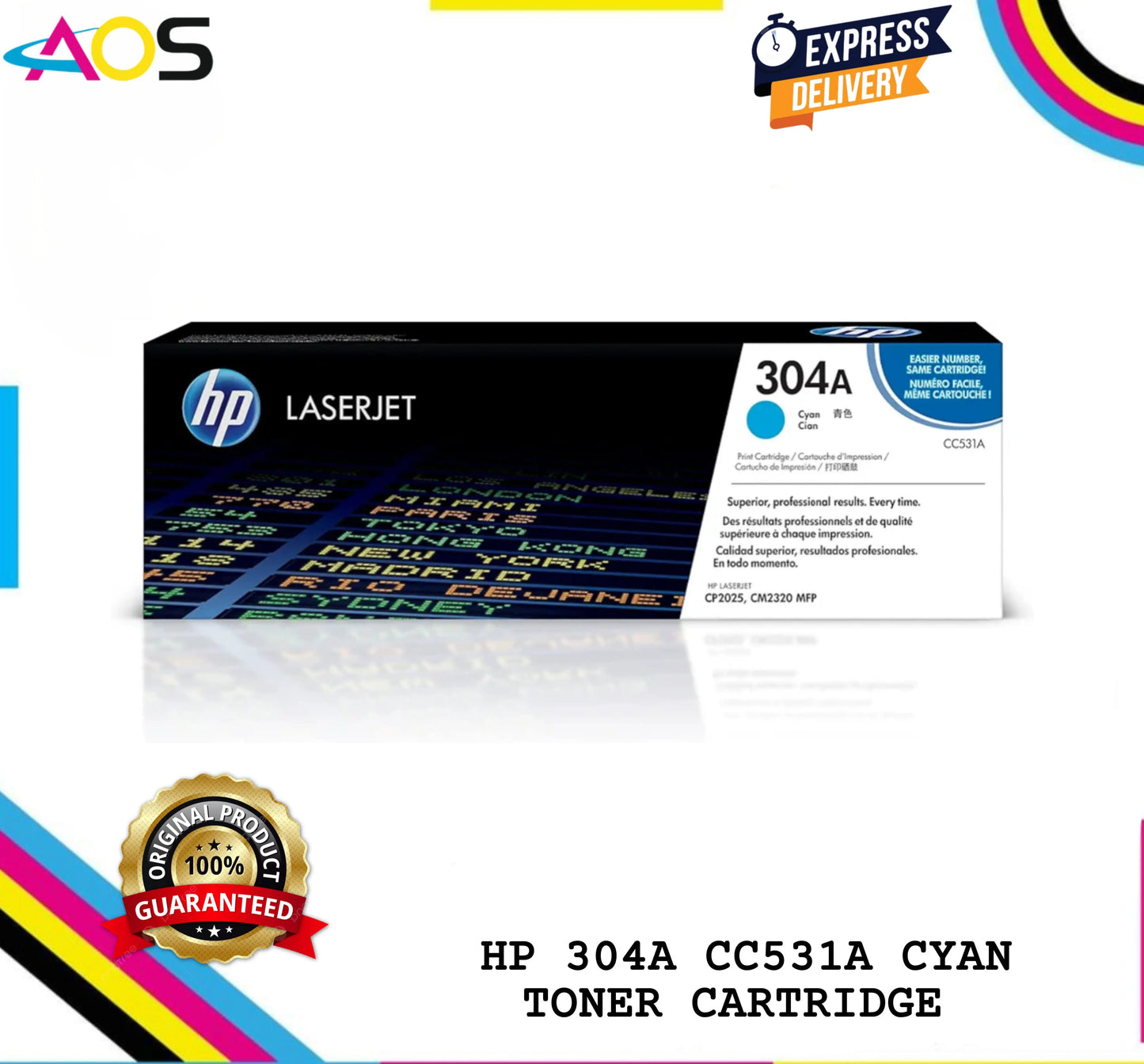 Hp 304a cyan toner cartridge
