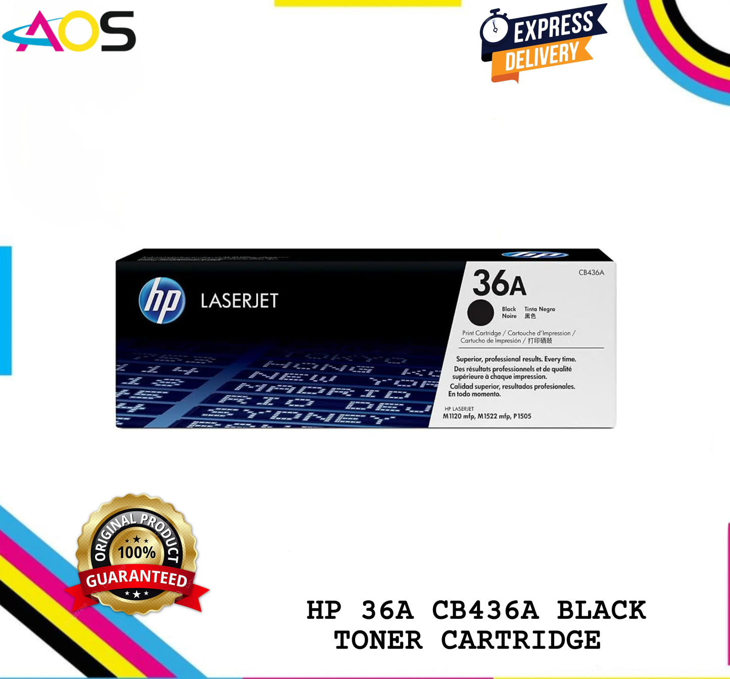 hp 36a black toner cartridge