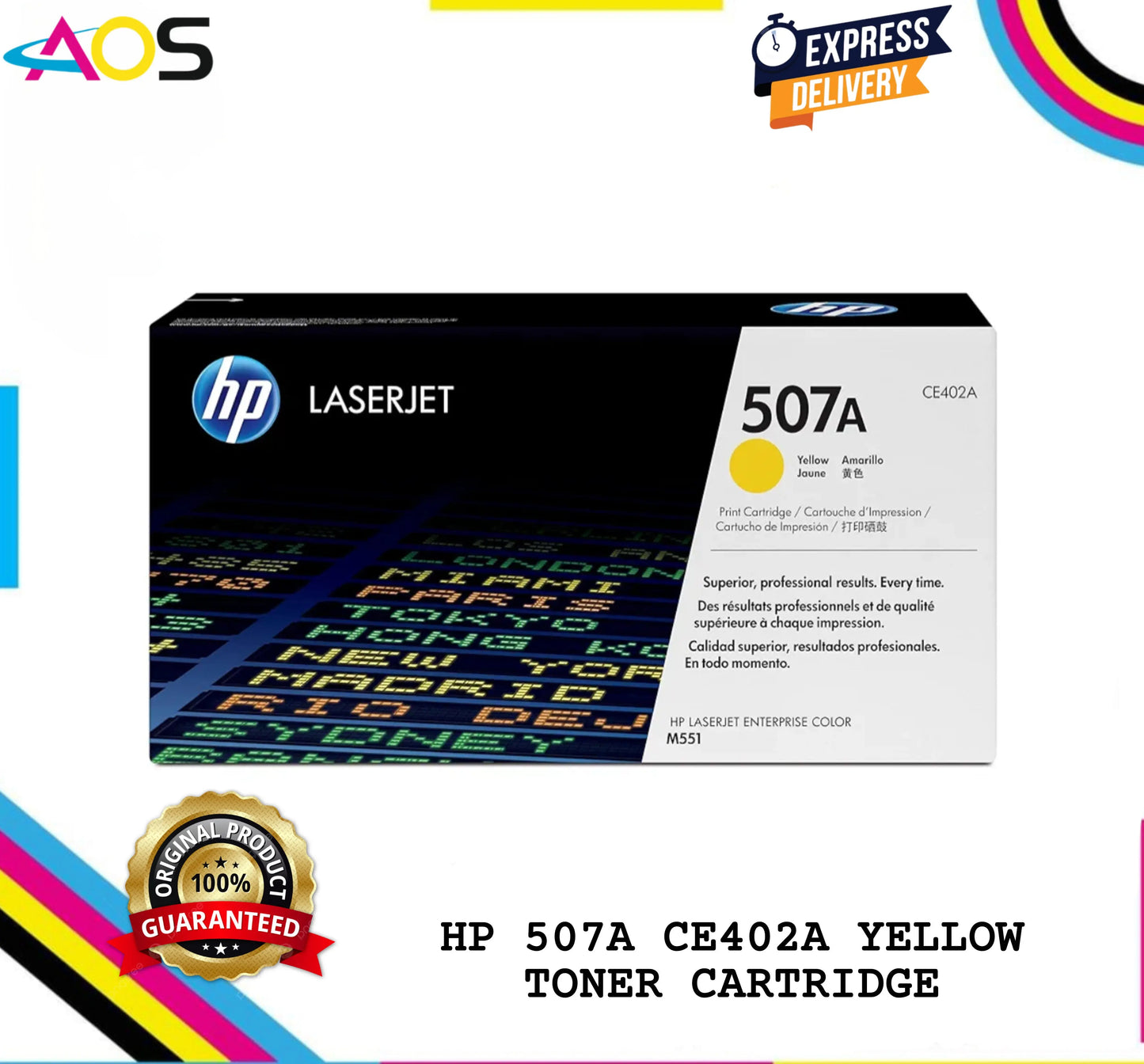 HP 507A Yellow Toner Cartridge
